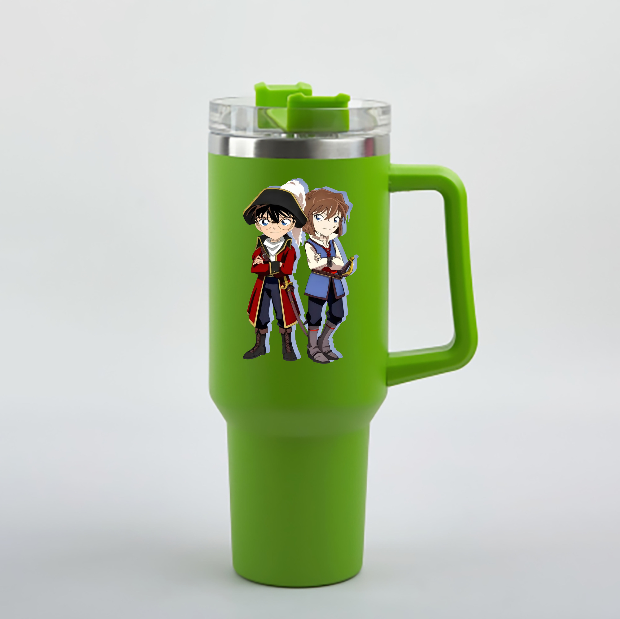 （画像用） 名探偵コナン 灰原 哀 はいばら あい Detective Conan Anita Hailey、Vi Graythorn Haibara Ai 1200mL車用タンブラー - クリスタルステッカー（プラスチックストロー付き）